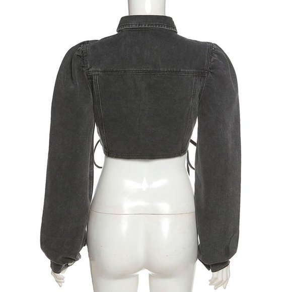 NEW 2021 Cropped Jean Jacket - Picture 5 of 11